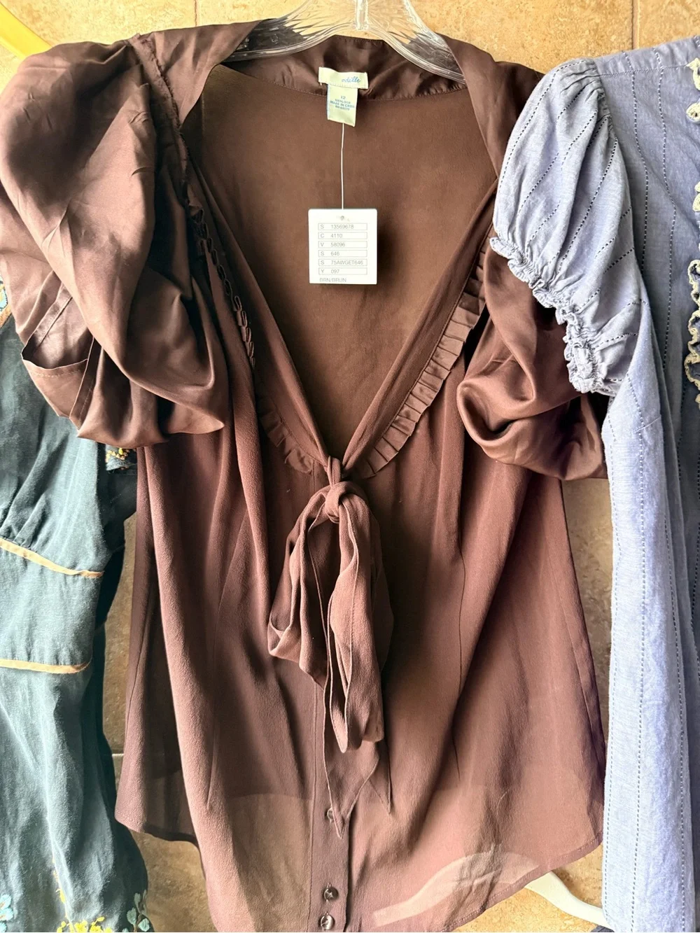 Anthropologie Classic Blouses Lithe Odille Elevenses Sizes 10 12 14 Old School - Picture 3 of 14